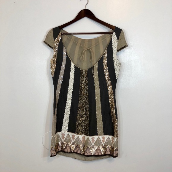 All Saints Aztec Dazzle Spitalfields Sequin Dress - Picture 6 of 8